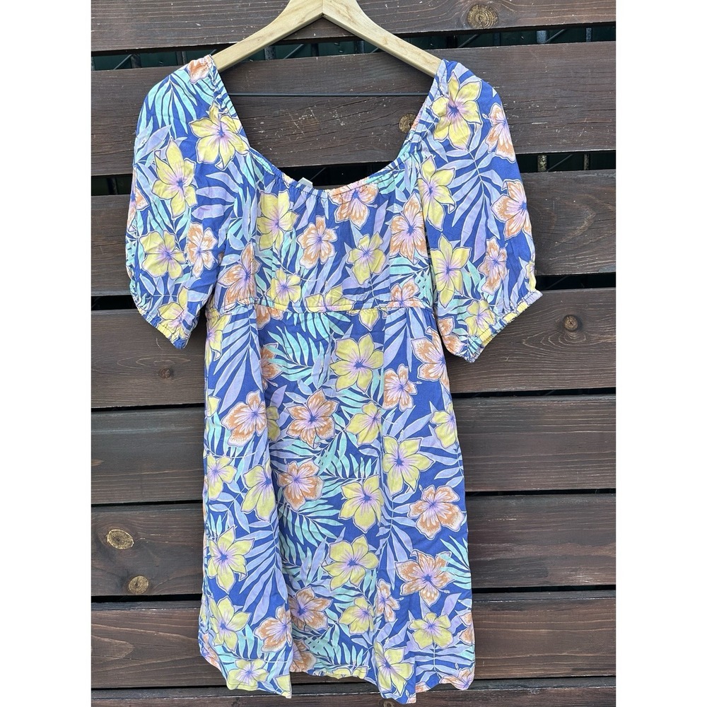 Girls Roxy Floral Hawaiian Summer Beach Dress Size XL 14